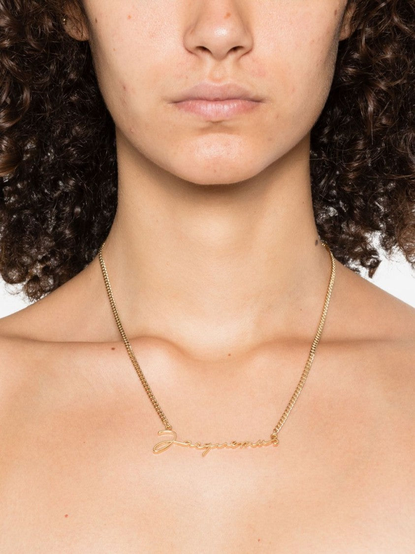 Jacquemus Cursive Script Pendant Necklace
