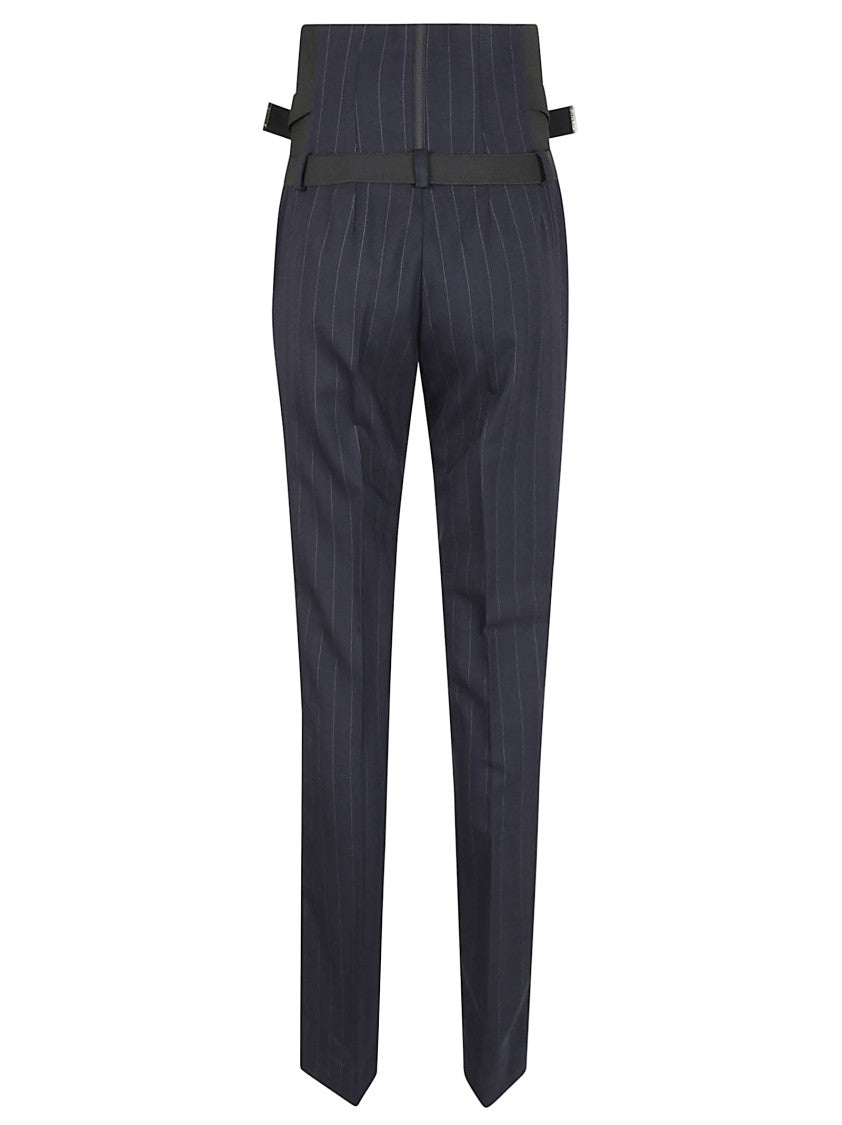 Pinko Tailored Trousers With High Waist And Adjustable Belt