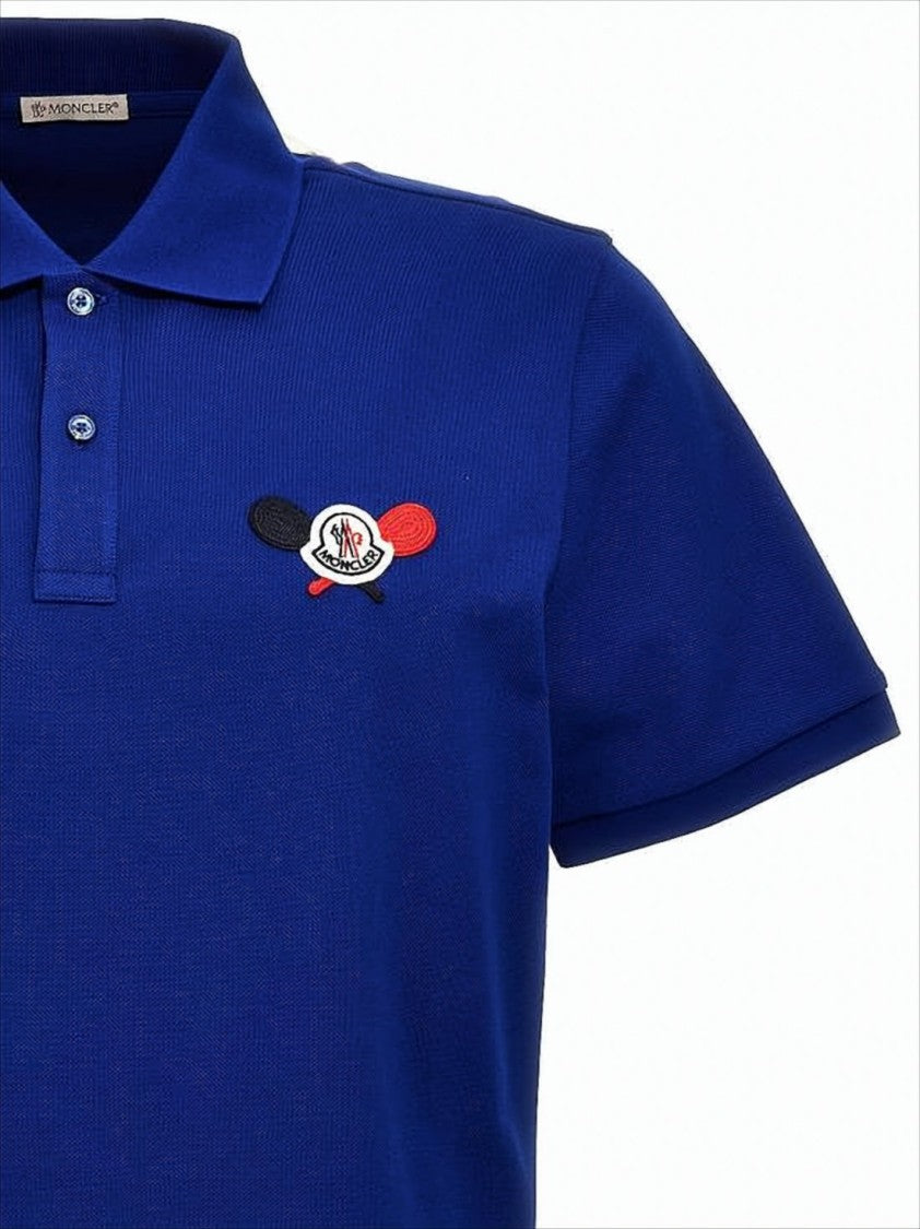 Moncler Short-Sleeve Polo Shirt With Structured Collar
