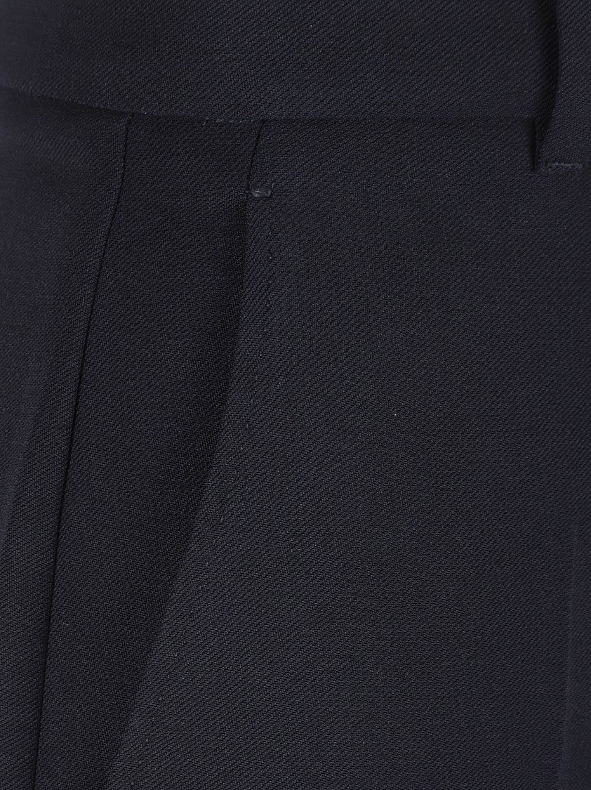 Max Mara Tailored Blue Trousers With Smooth Finish