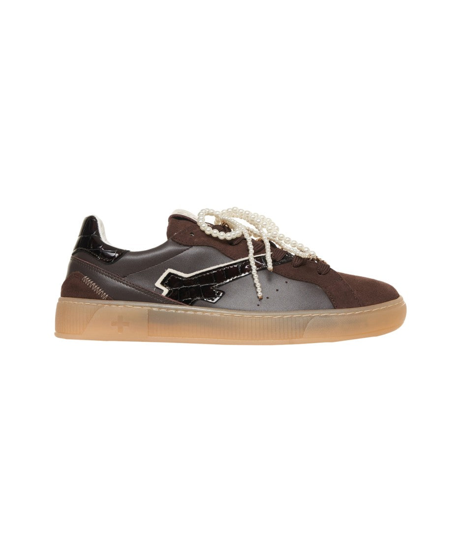 Gio+ Dark Toned Sneakers With Translucent Sole