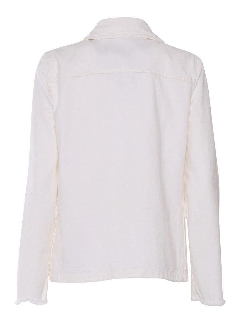 Fay Frayed Hem Lightweight Jacket