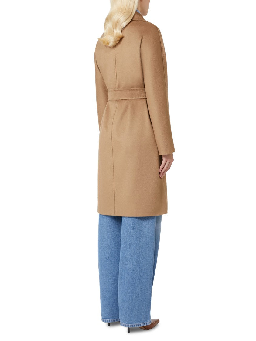 Max Mara Camel-Toned Tailored Coat With Self-Tie Belt