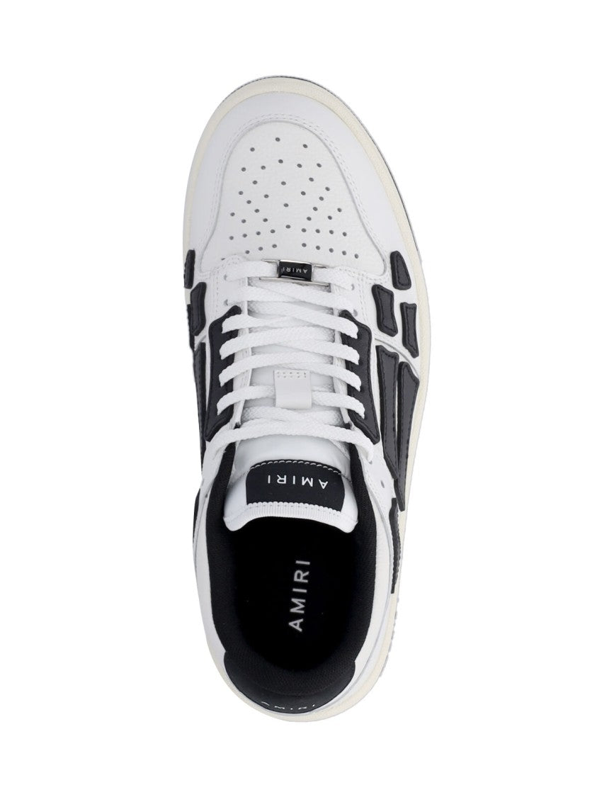Amiri White Sneakers With Contrasting Overlays
