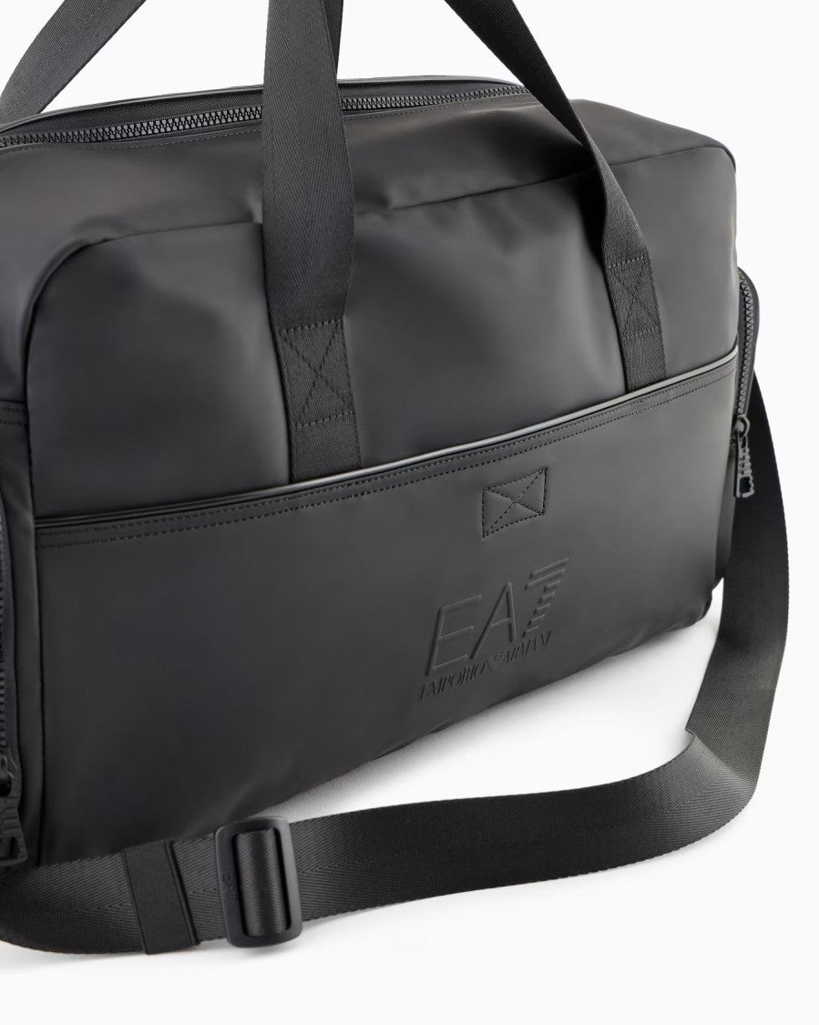 Emporio Armani Spacious Gym Bag With Double Ribbon Handles