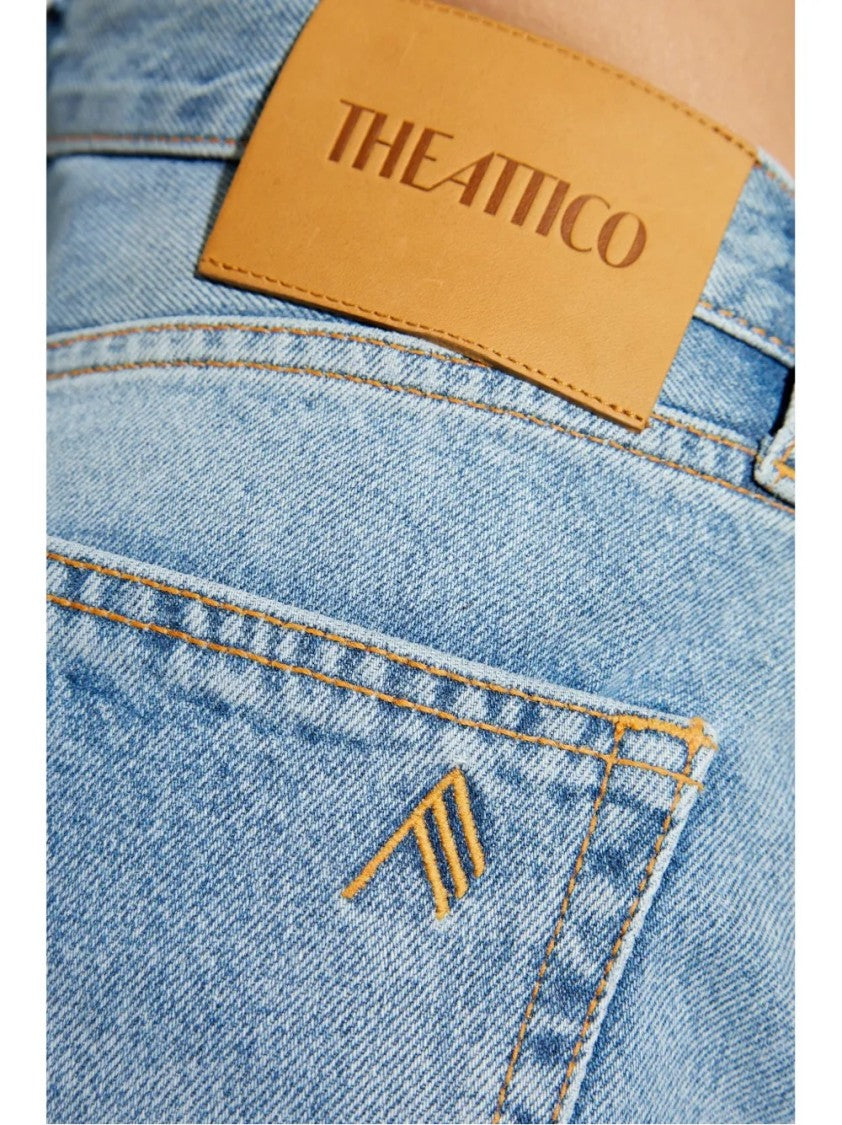 The Attico Relaxed-Fit Vintage-Inspired Light Blue Denim Pants