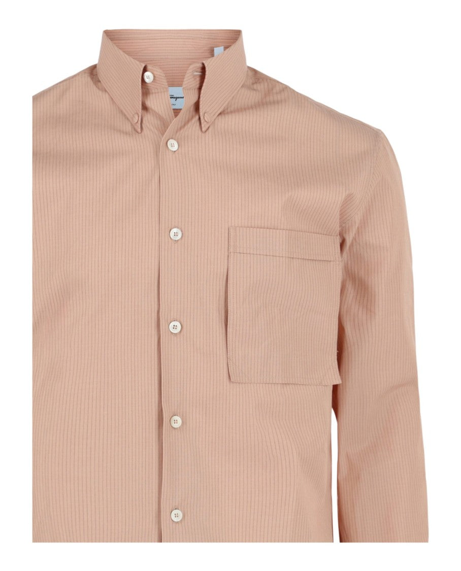 Ferragamo Striped Button-Up Shirt