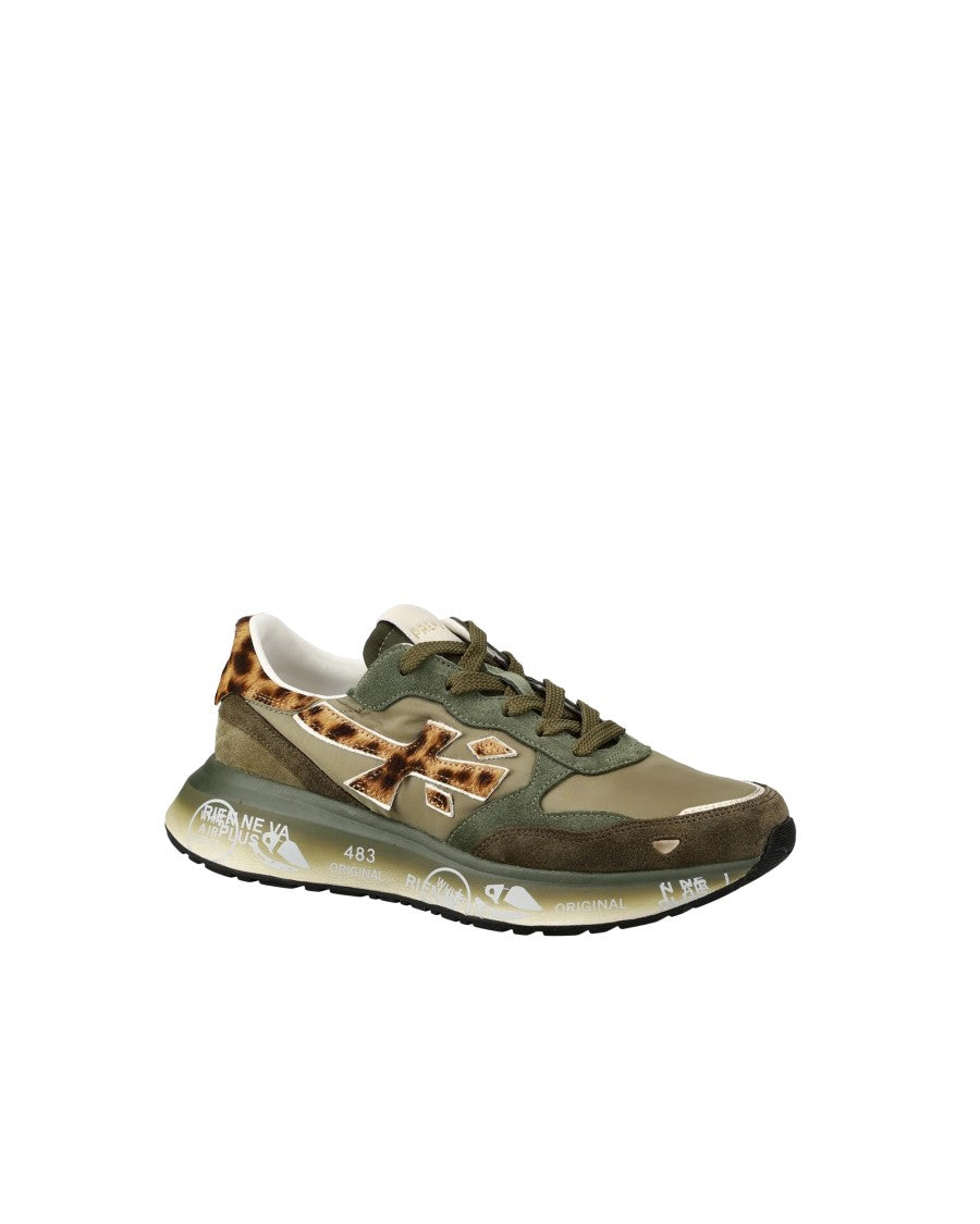 Premiata Sneakers Lauryn Military Green/Leopard