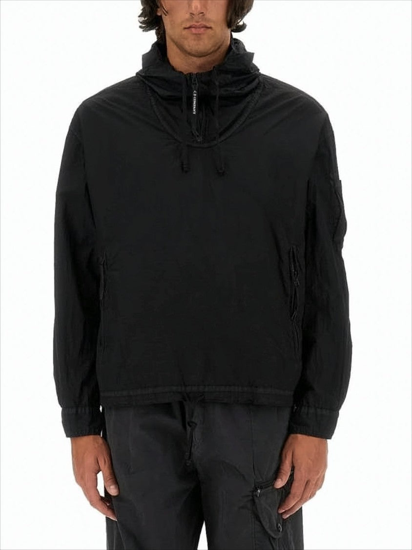C.P. Company Half-Zip Hooded Sweatshirt With Minimalist Design