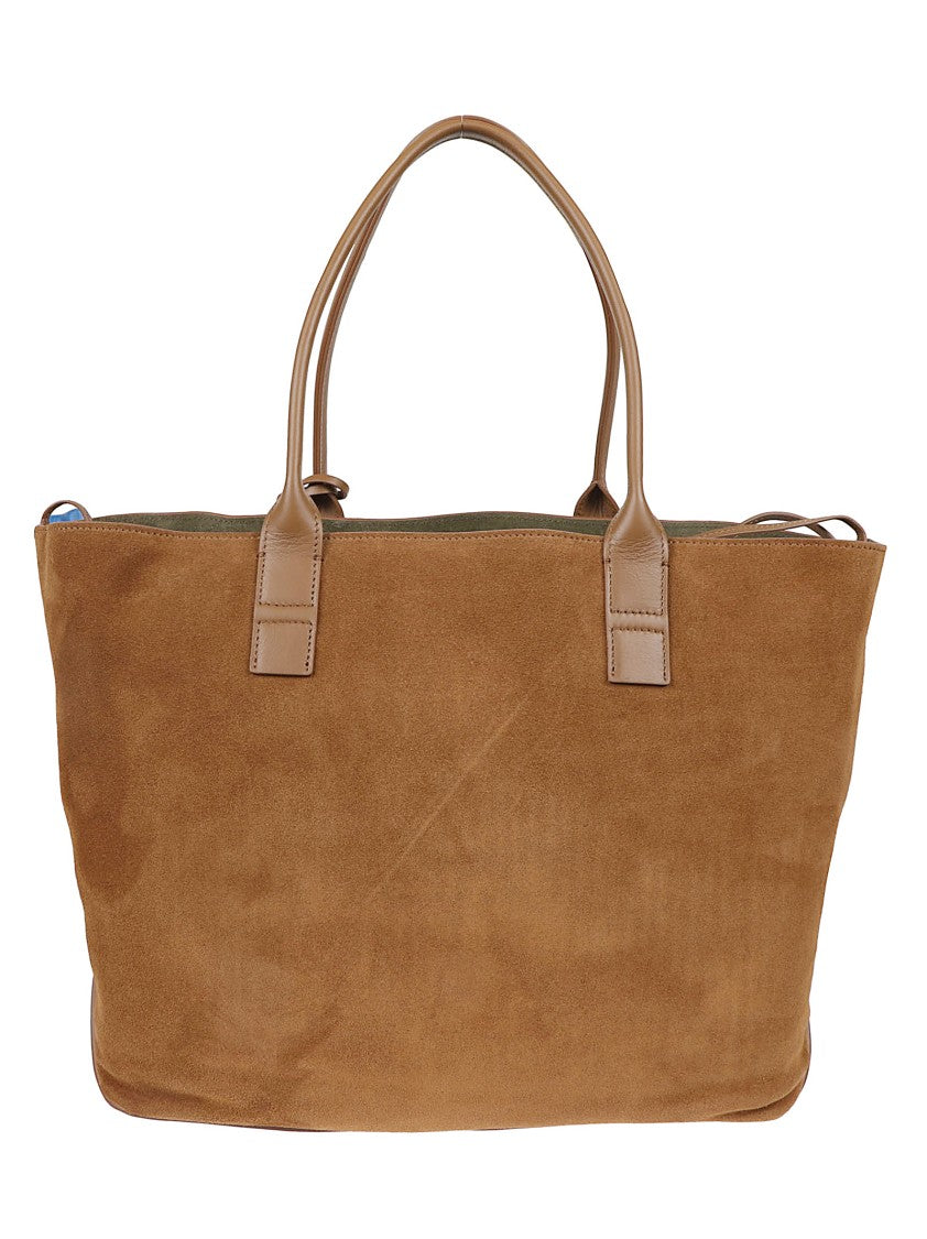 Hogan Light Brown Suede Tote Bag