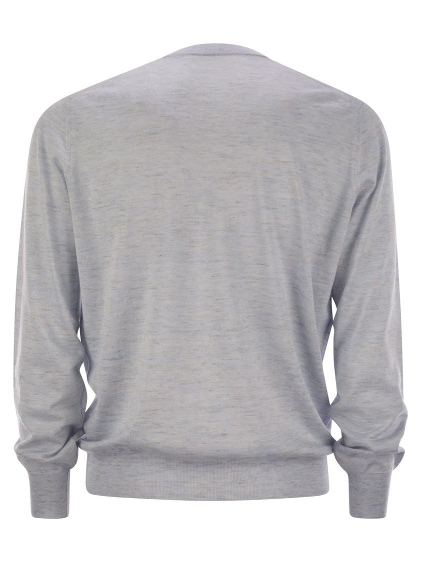 Brunello Cucinelli Lightweight Cashmere, Silk And Linen Jersey