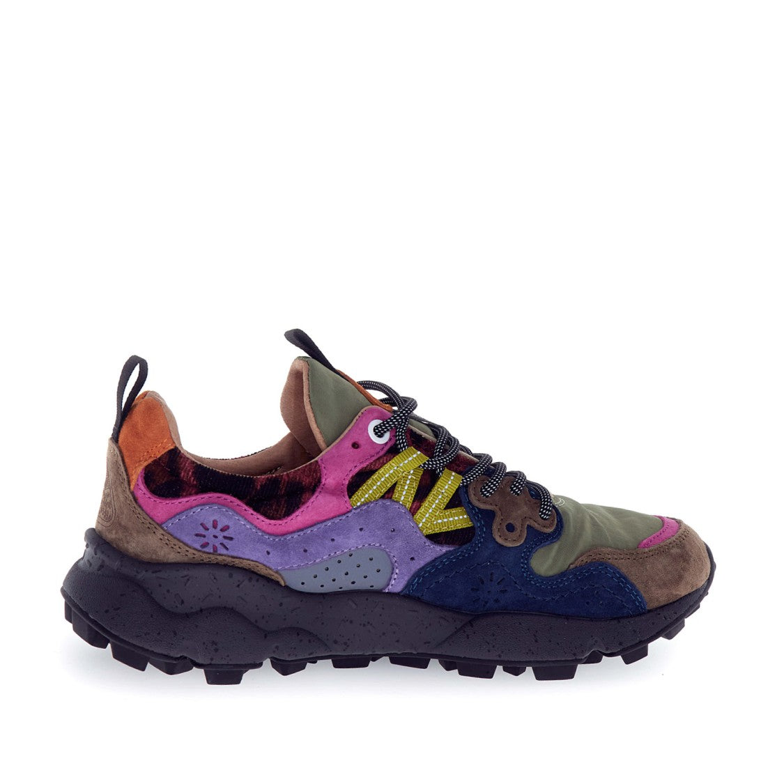 Flower Mountain Yamano Sneakers - Olive Green/Brown/Blue/Lilac