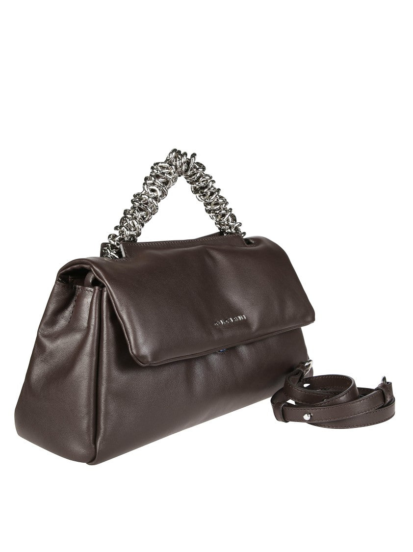 Orciani Longuette-Shaped Padded Nappa Leather Shoulder Bag