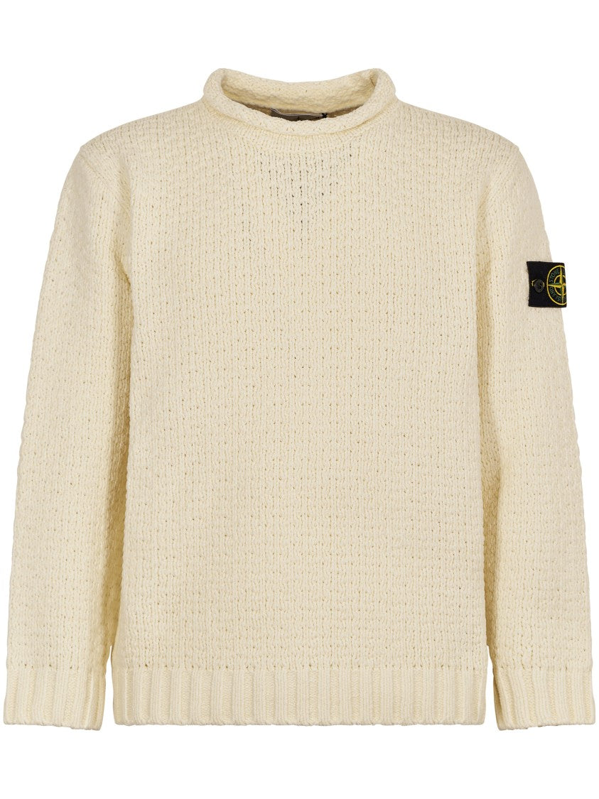 Stone Island Textured Knit Crewneck Sweater