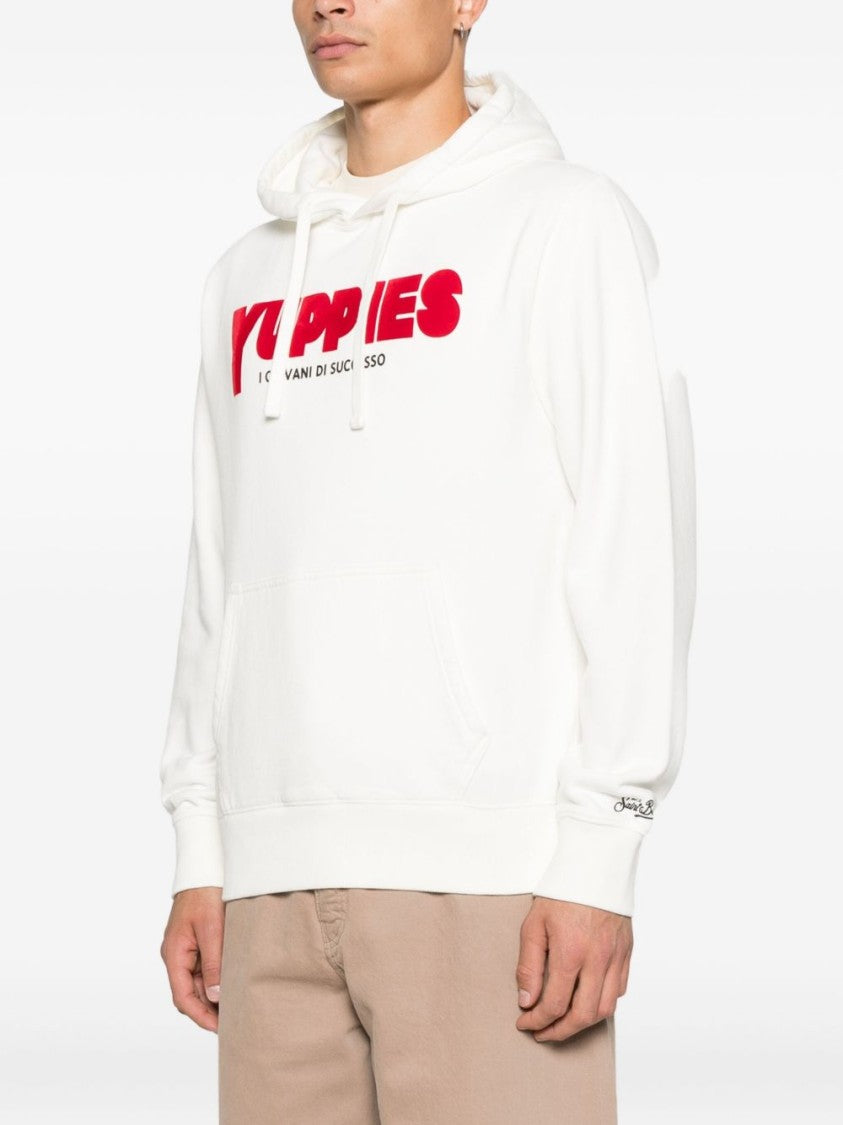 Mc2 Saint Barth White Hooded Sweater
