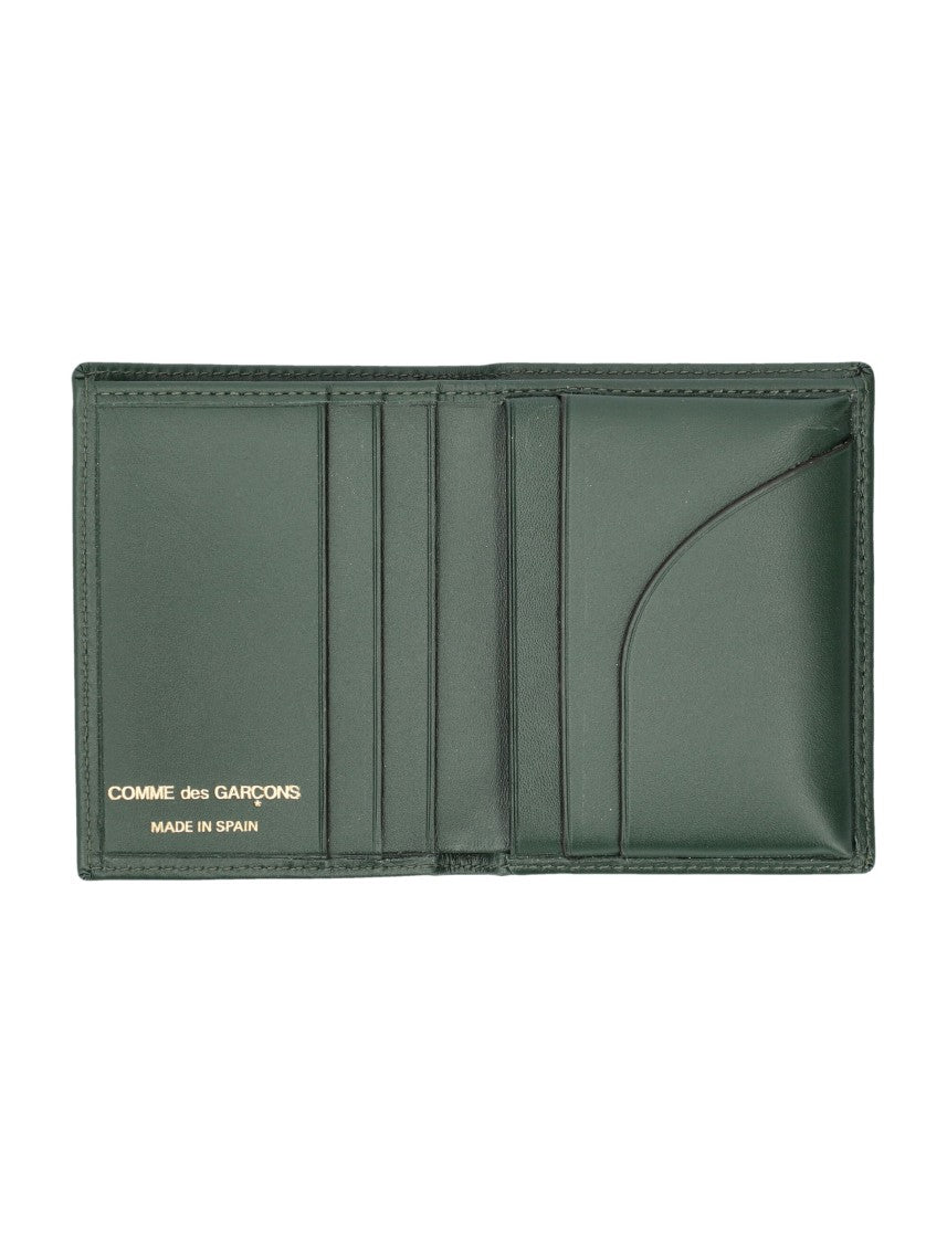 Comme Des Garçons Bifold Wallet In Deep Green