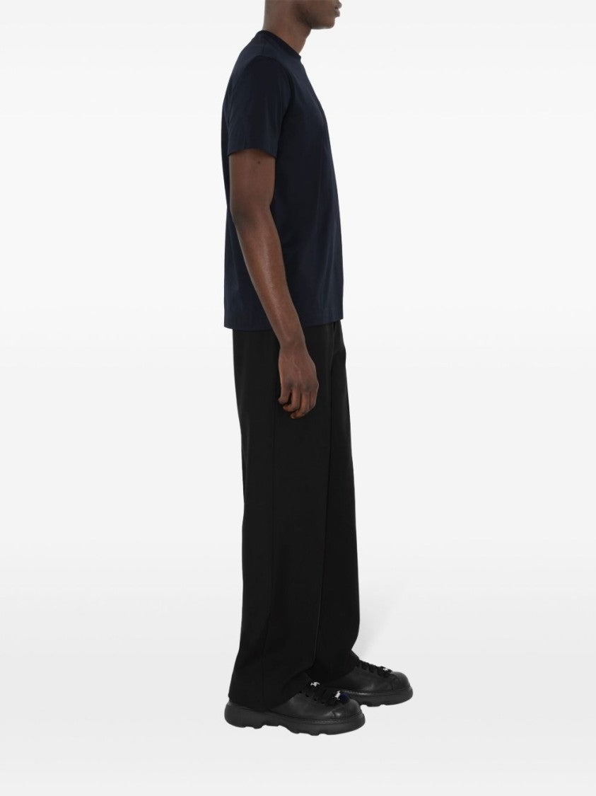 Burberry Navy Blue Cotton Jersey T-Shirt