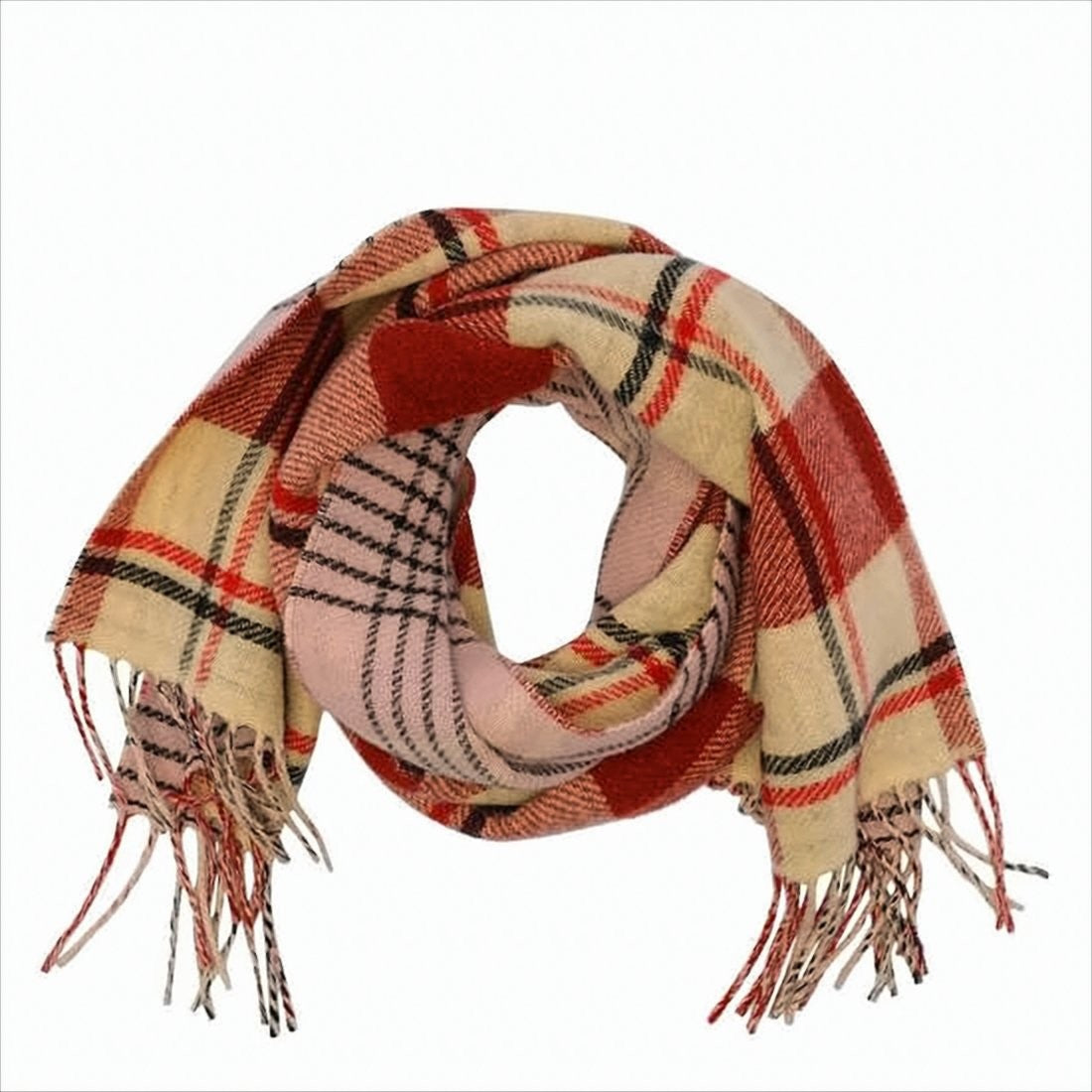 Marni Classic Plaid Wool Scarf With Fringed Edges And Bold Lettering