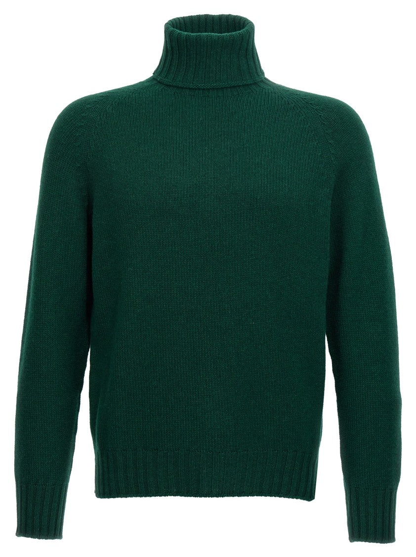 Ma'ry'ya Ribbed Turtleneck Wool Blend Sweater