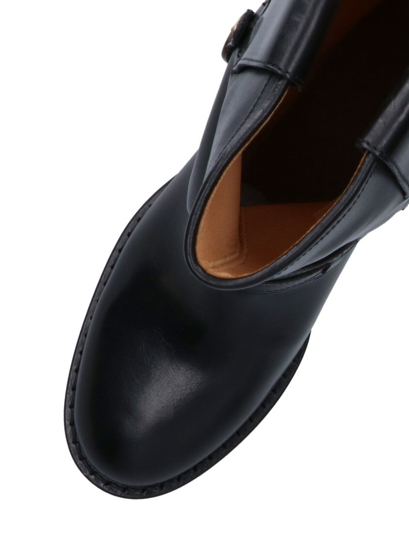 Isabel Marant "Heiko" Leather Ankle Boots – Black