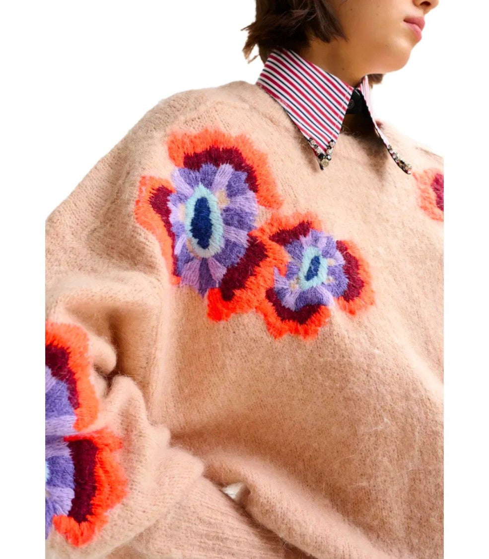 Essentiel Antwerp Impossibile1 Pink Crewneck Sweater