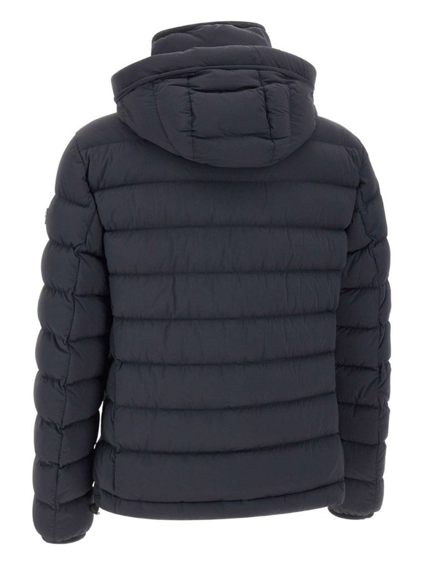 Peuterey Tailored Black Coat With Minimalist Design