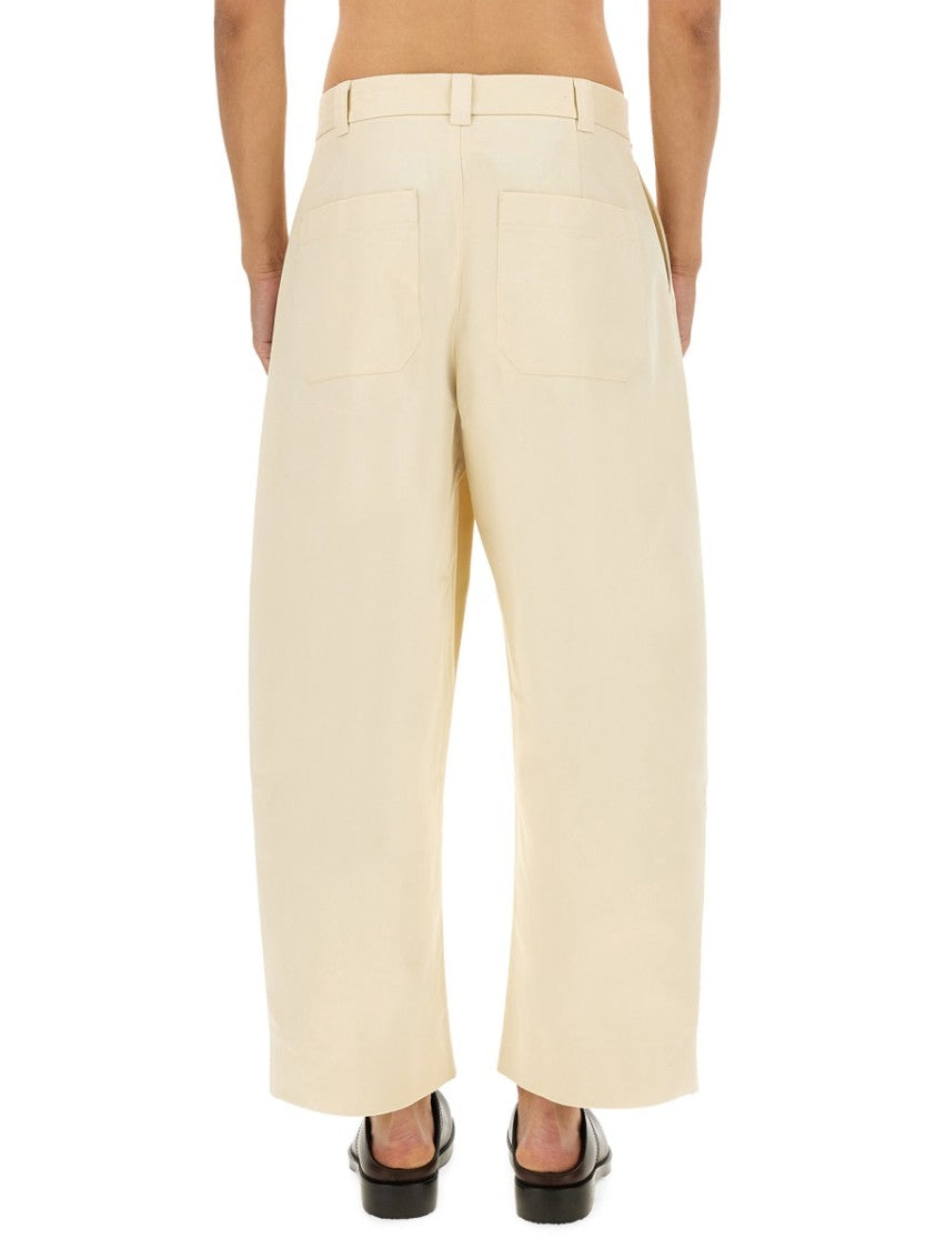 Studio Nicholson High-Waisted Wide-Leg Pants With Pleated Front