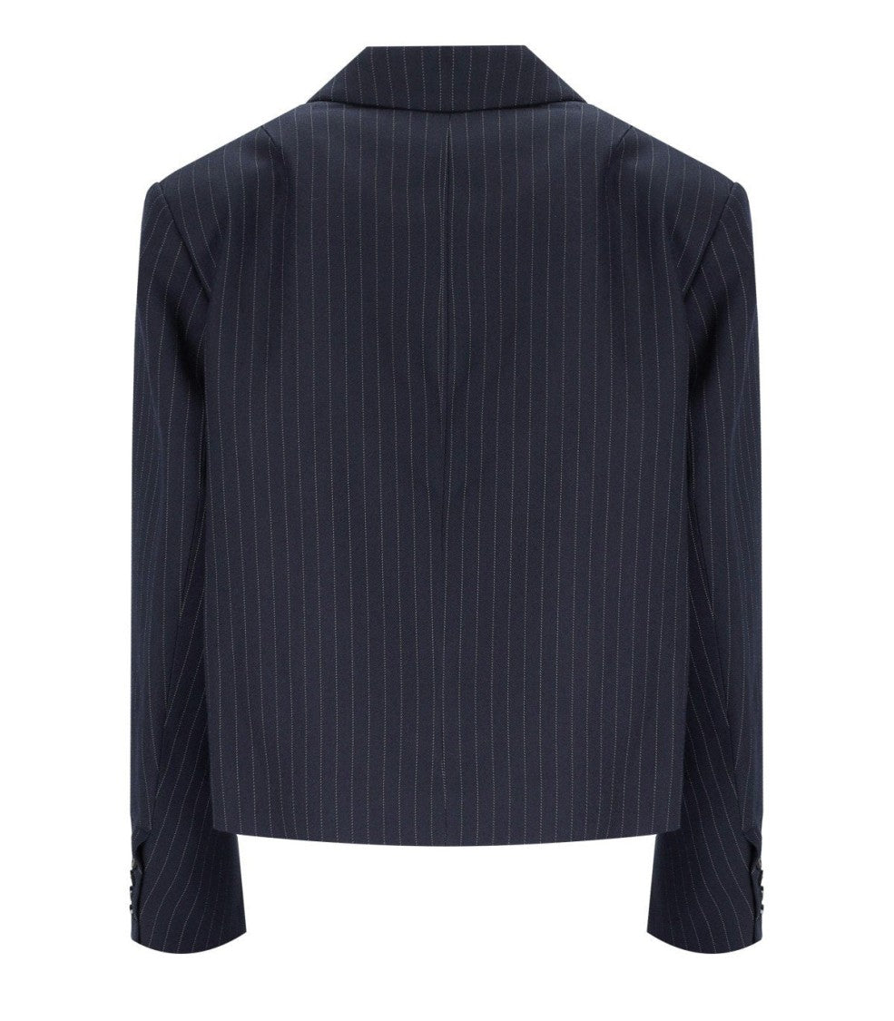 Essentiel Antwerp Itzle Navy Blue Cropped Blazer