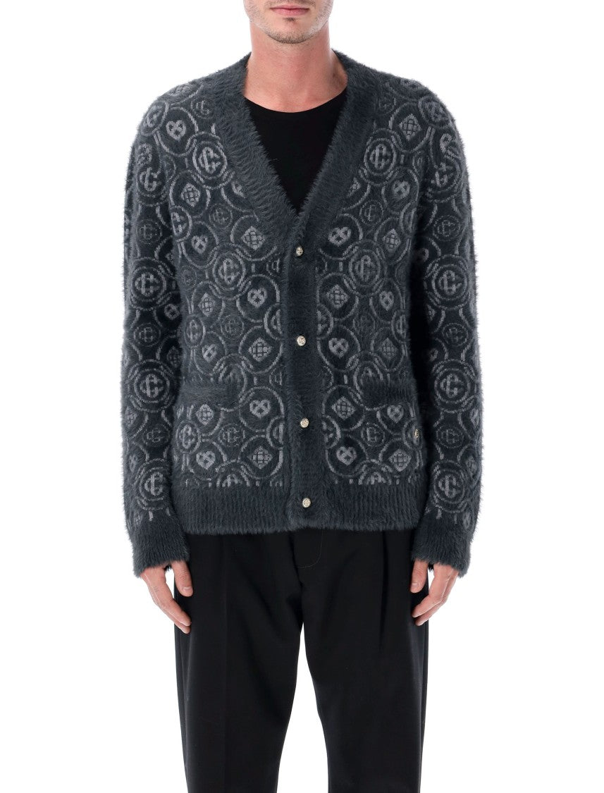 Casablanca Fluffy Monogram Cardigan