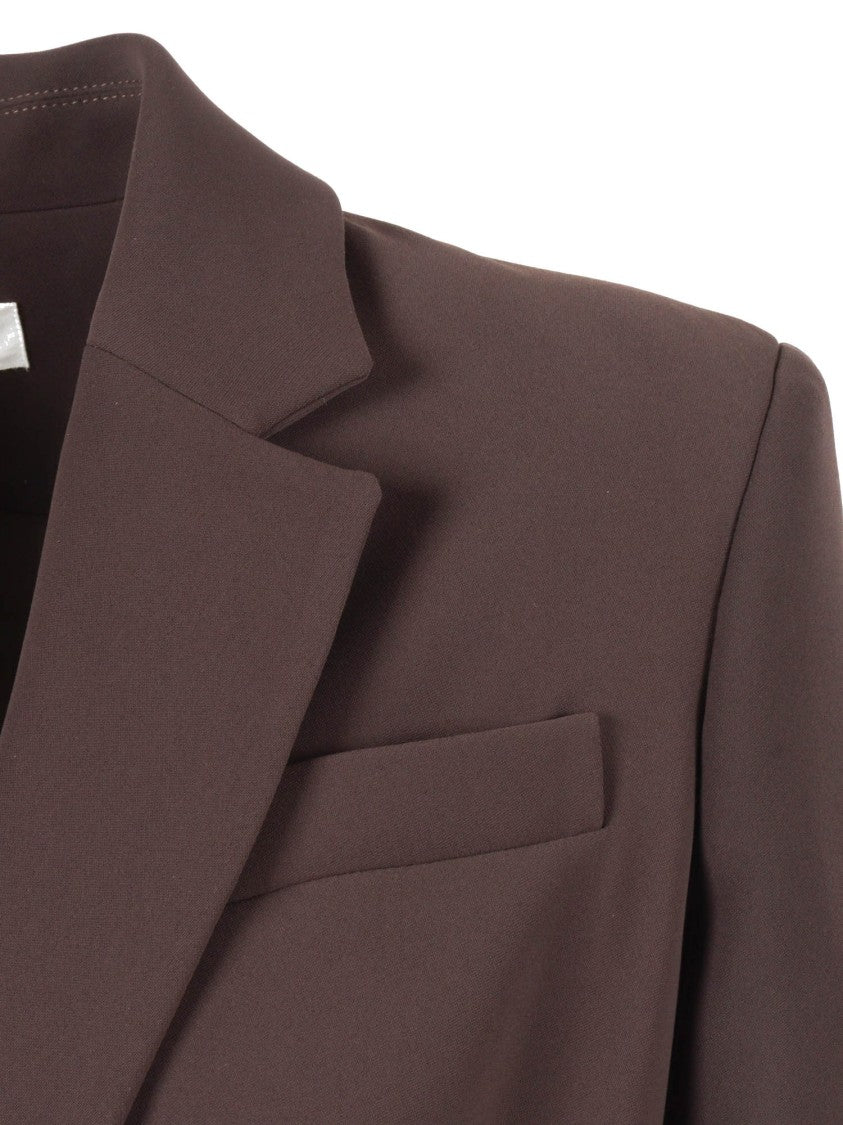 P.A.R.O.S.H. Tailored Brown Blazer With Notched Lapels