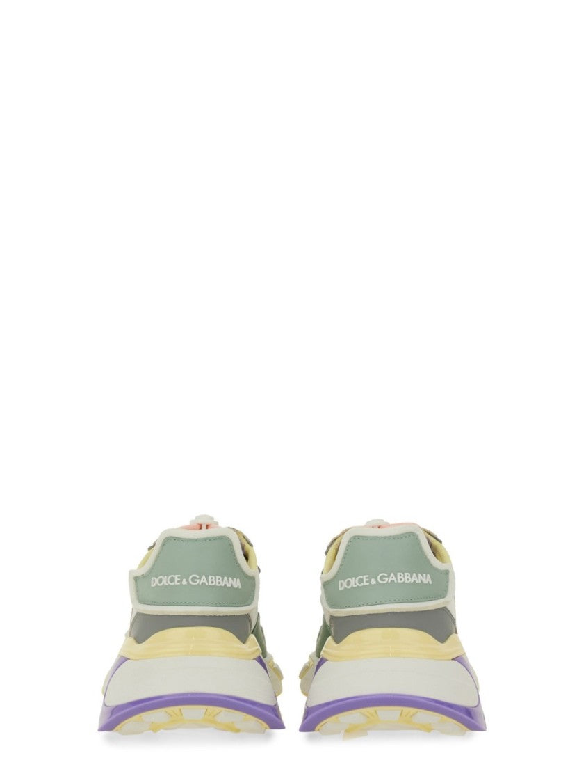 Dolce & Gabbana Chunky Sneakers With Vibrant Accents And Signature Logo