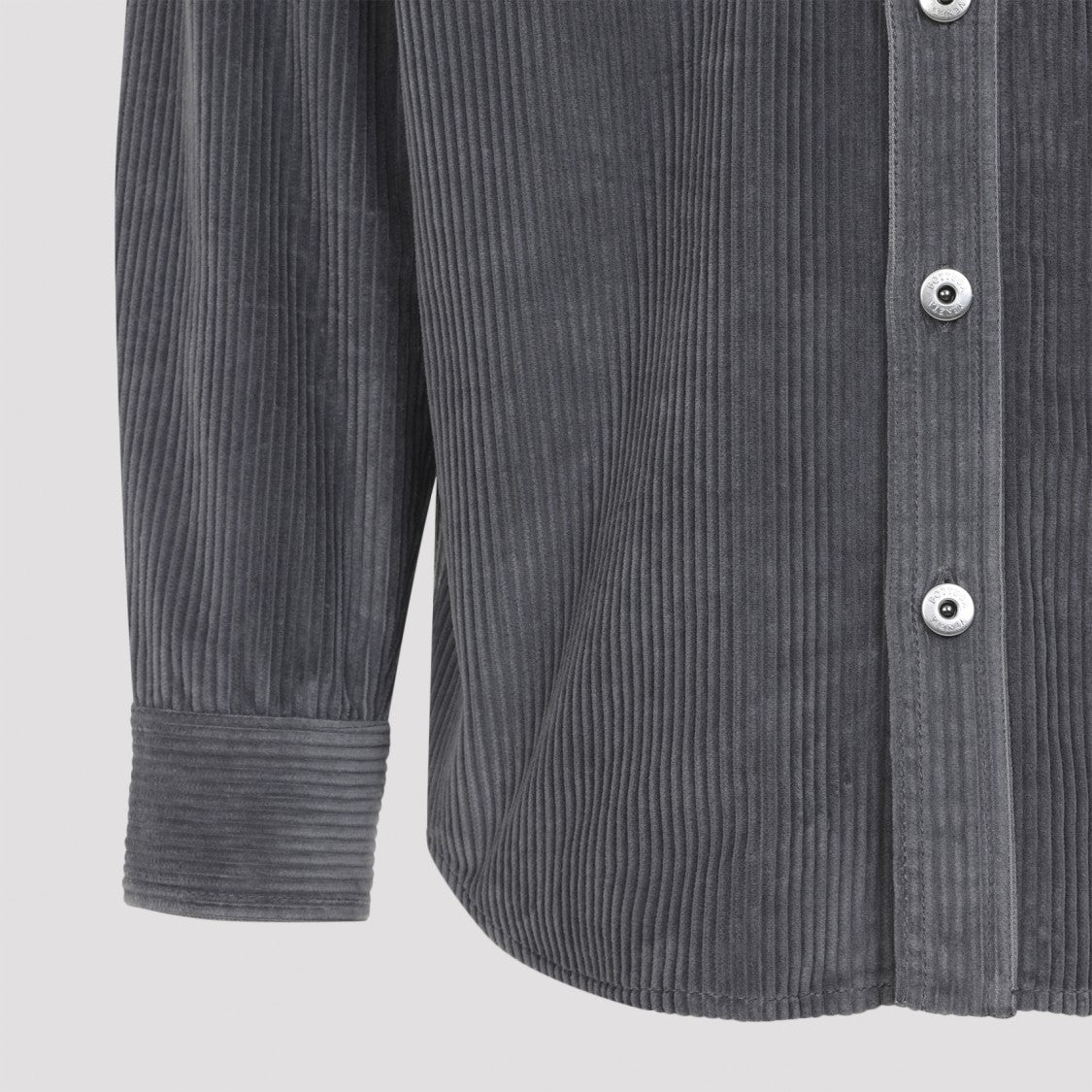 Bottega Veneta Corduroy Grey Cotton Shirt