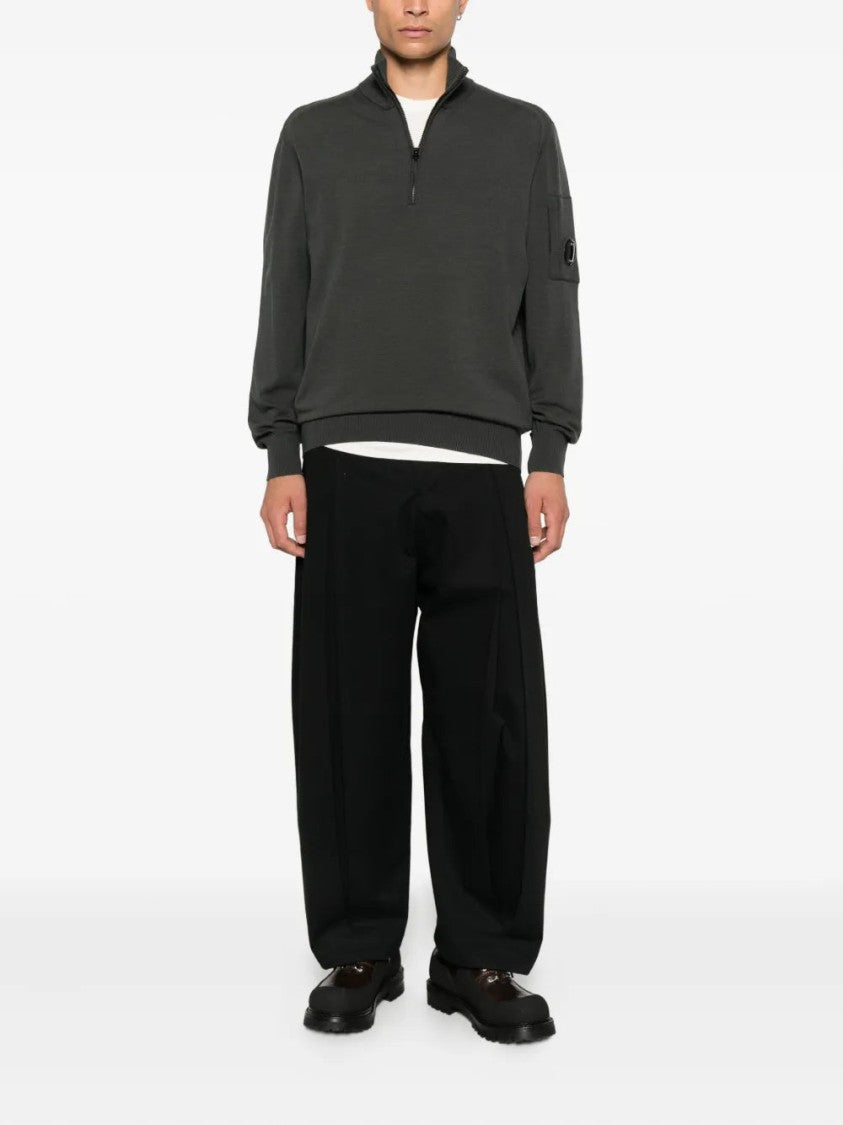 C.P. Company Half-Zip Sweater With Signature Lens Detail