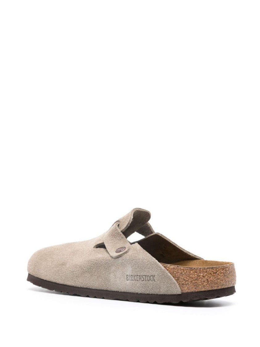 Birkenstock Contemporary Grey Slip-On Sandals With Adjustable Buckle