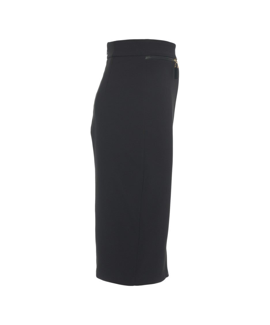Elisabetta Franchi Midi Skirt With Logo Details