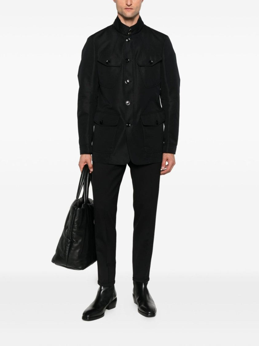 Pt Torino Tailored Black Trousers With Classic Waistband