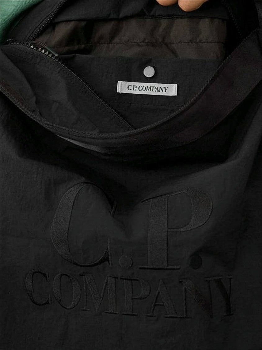 C.P. Company Minimalist Black Polyamide Shoulder Bag With Adjustable Strap