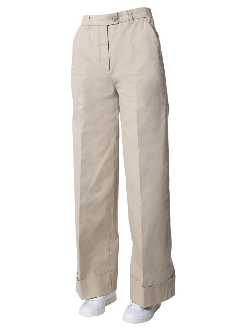 Aspesi Relaxed Fit Wide Leg Pants