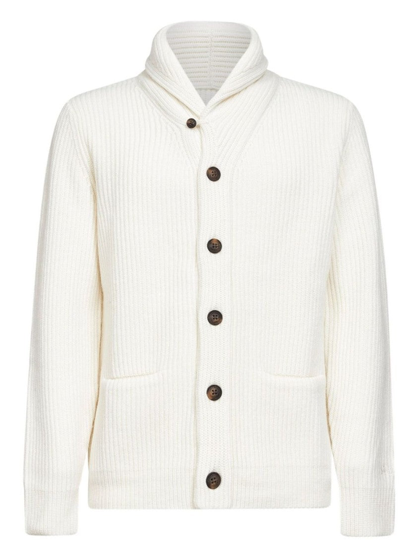 Mc2 Saint Barth Shawl Collar Knitted Sweater