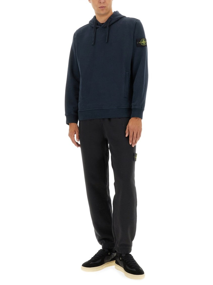 Stone Island Deep Navy Cotton Hoodie