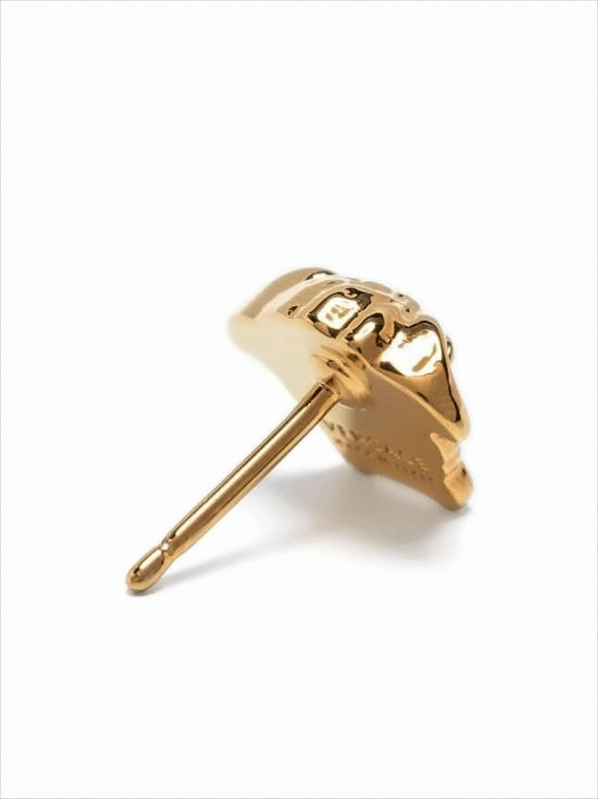Versace Stylized Medusa Head Gold-Tone Earrings