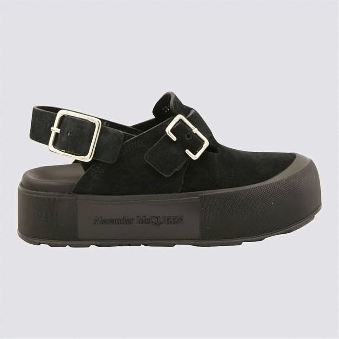Alexander Mcqueen Platform Sandals With Silver Buckles