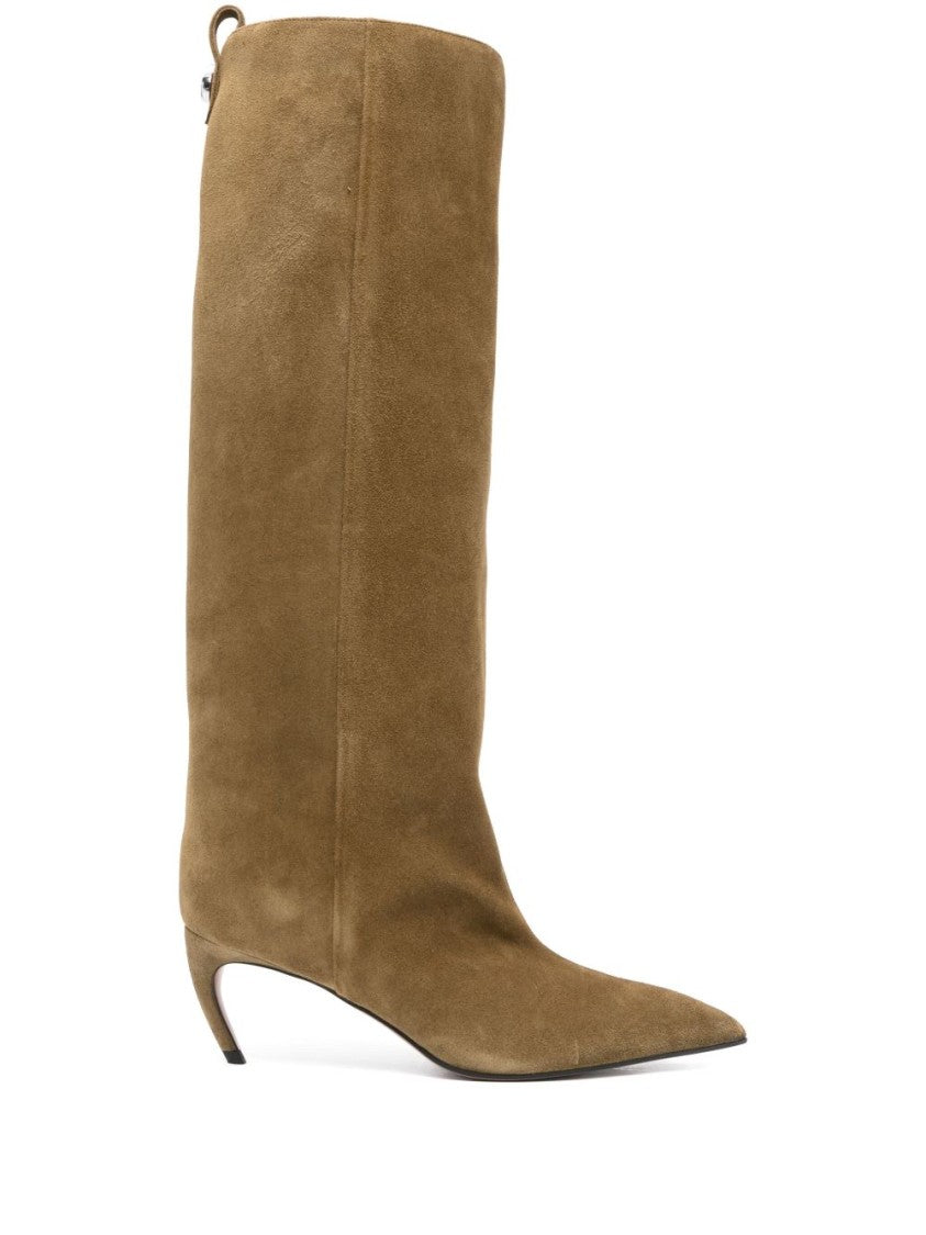 The Attico Brown Goat Leather Ankle Boots