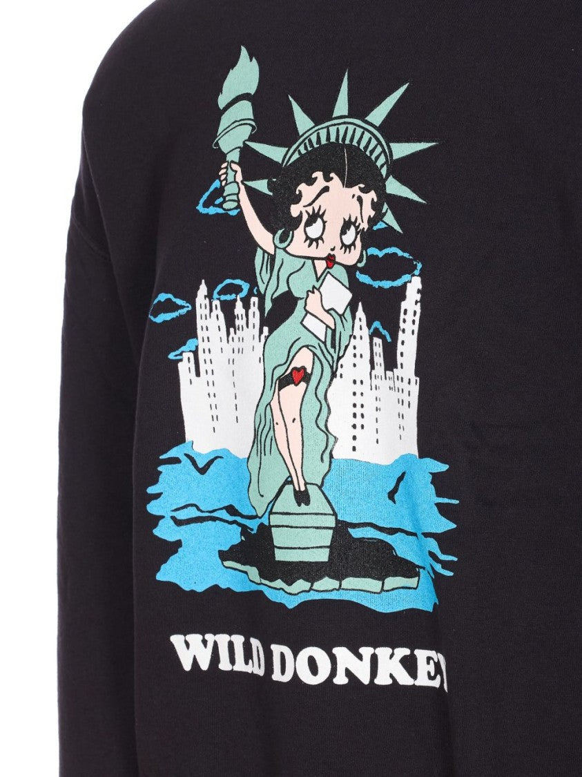 Wild Donkey Classic Black T-Shirt With Crew Neck