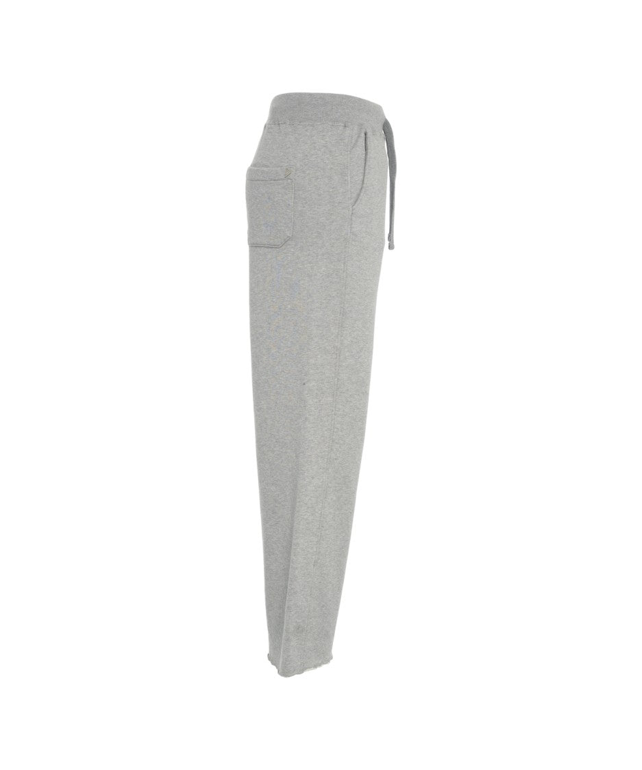 Dondup Wide-Leg Jogging Pants With Adjustable Drawstring And Frayed Hem