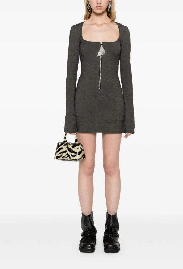 The Attico Fitted Long Sleeve Mini Dress