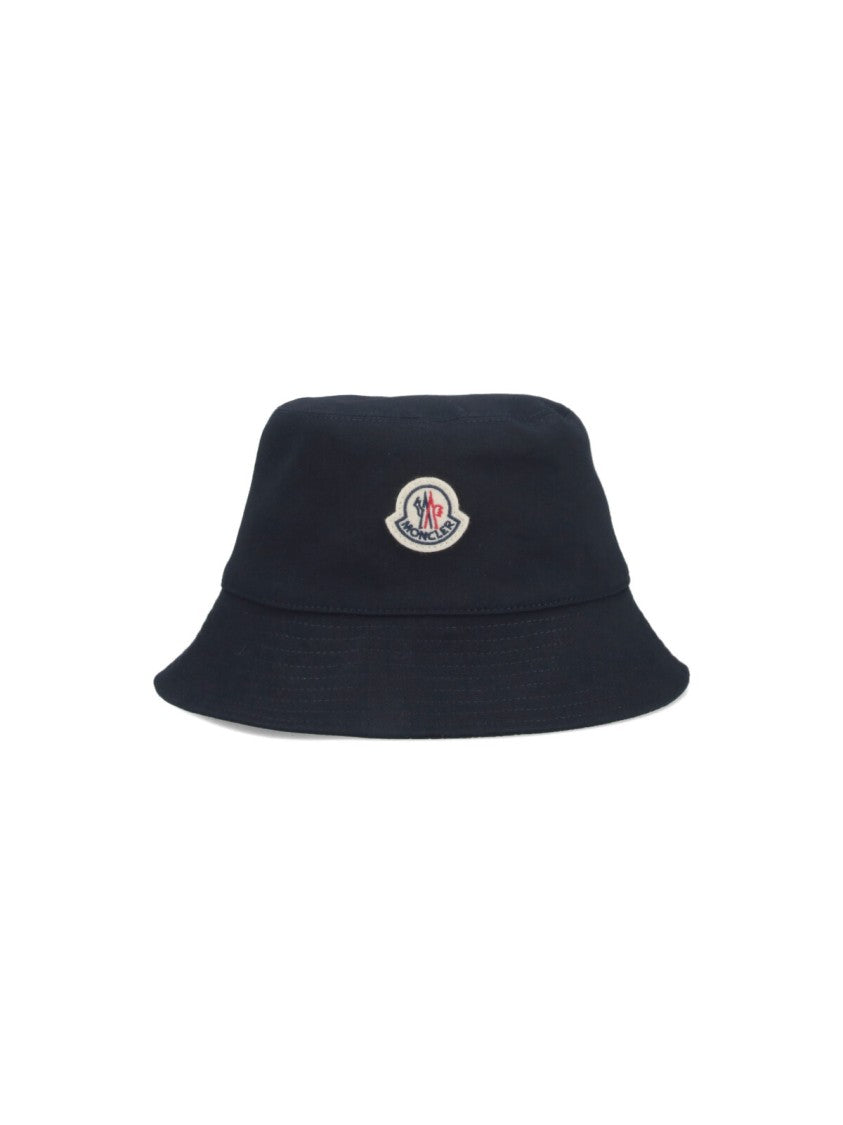 Moncler Bucket Hat With Multicolor Logo Patch