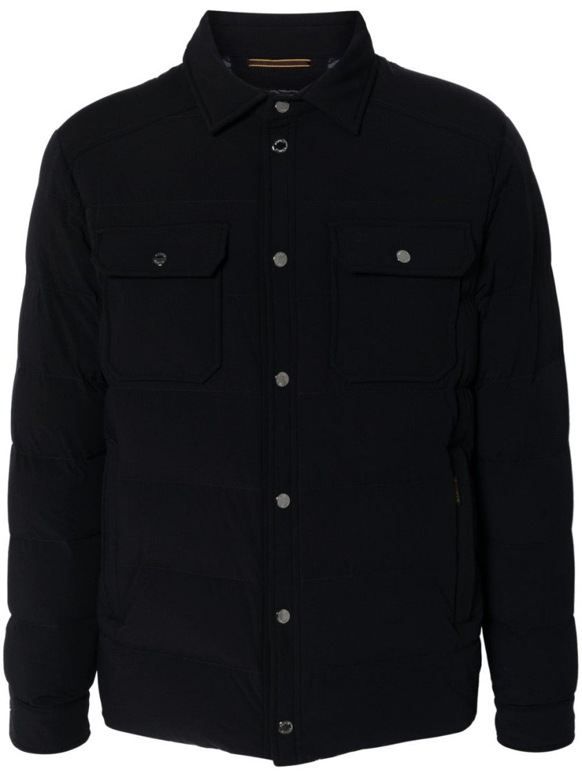 Moorer Midnight Blue Feather Down Jacket