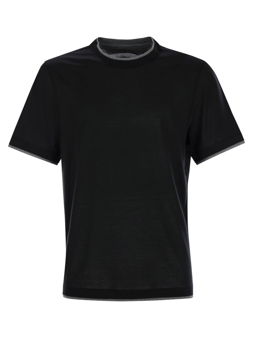 Brunello Cucinelli Slim Fit Crew-Neck T-Shirt In Light Silk