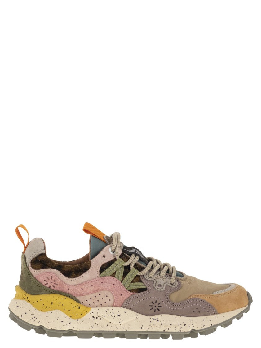 Flower Mountain Yamano 3 - Sneakers In Suede And Technical Fabric